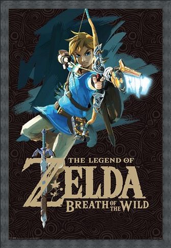 Framed Framed Breath Of The Wild Cover Art - The Legend Of Zelda