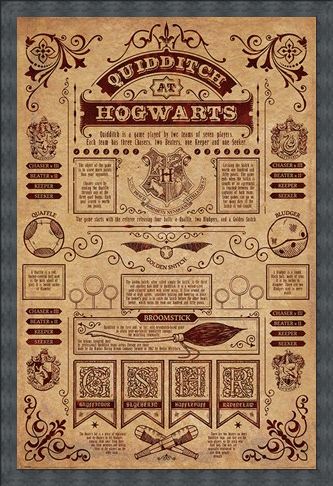 Framed Framed Quidditch At Hogwarts - Harry Potter