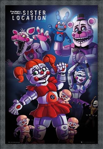 Framed Framed Sister Location - Five Nights At Freddy's