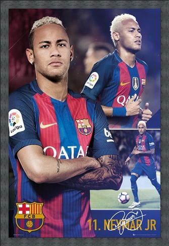 Framed Framed Neymar Jr - Barcelona Football Club