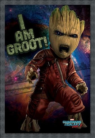 Framed Framed Angry Groot - Guardians of the Galaxy Vol.2