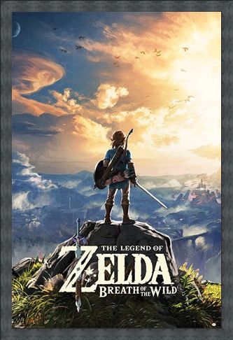 Framed Framed Sunset Over Hyrule - The Legend Of Zelda: Breath Of The Wild