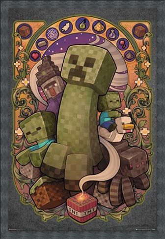Framed Framed Creeper Nouveau - Minecraft