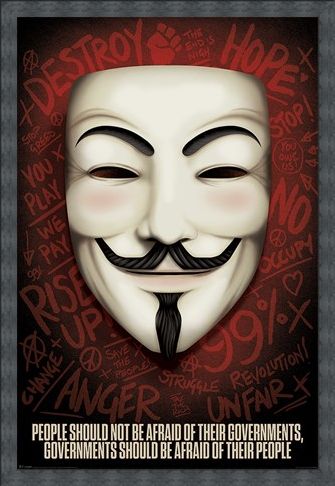 Framed Framed Governments Should Be Afraid Of Their People - V for Vendetta