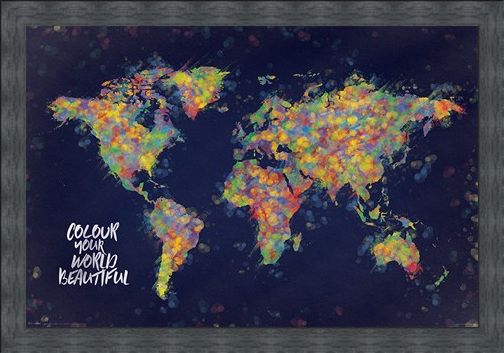 Framed Framed Colour Your World Beautiful - Atlas