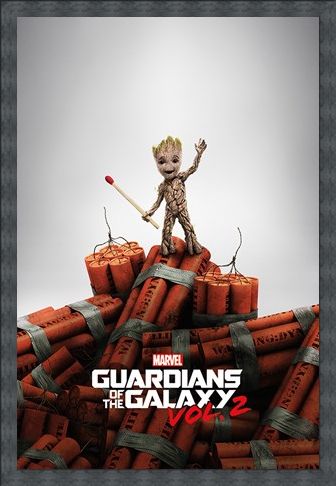 Framed Framed Groot Dynamite - Guardians Of The Galaxy Vol. 2