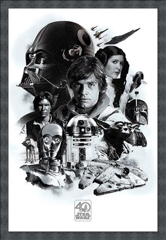 Framed Framed 40th Anniversary Montage - Star Wars