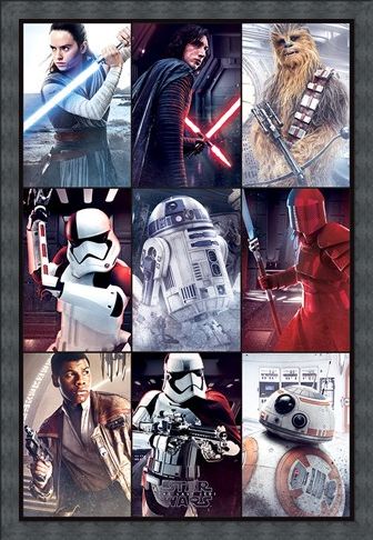 Framed Framed The Last Jedi Characters - Star Wars