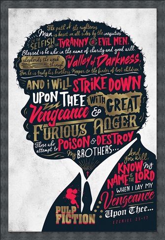 Framed Framed Ezekiel 25:17 - Pulp Fiction