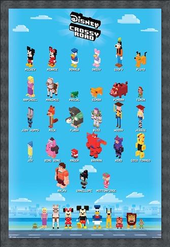 Framed Framed Crossy Characters - Disney Crossy Road