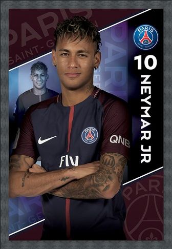 Framed Framed Neymar 16-17 - PSG