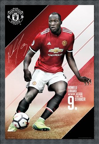 Framed Framed Manchester United 17-18 - Romelu Lukaku