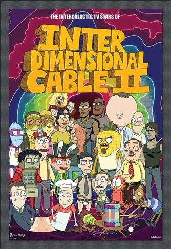 Framed Framed Stars of Interdimensional Cable - Rick and Morty
