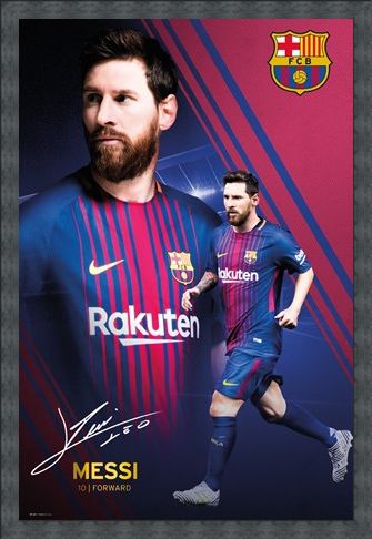 Framed Framed Messi Collage 17-18 - Barcelona