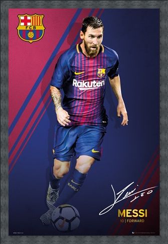 Framed Framed Messi 17/18 - Barcelona