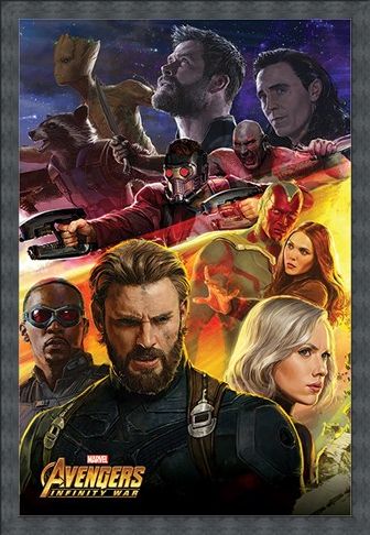 Framed Framed Infinity War Captain America - Avengers
