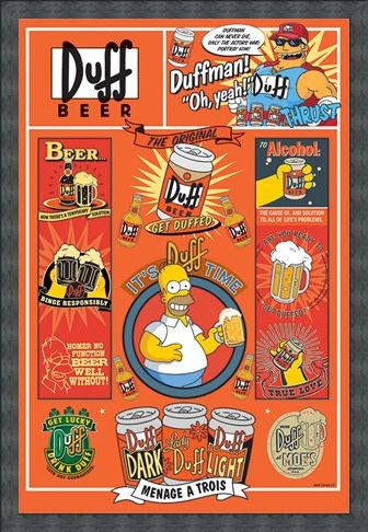 Framed Framed Duff - The Simpsons