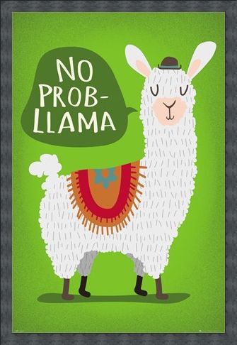 Framed Framed Llama No Probllama - Take It From Me
