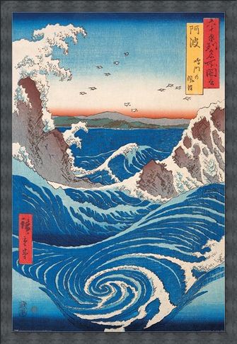 Framed Framed Naruto Whirlpool - Hiroshige