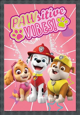 Framed Framed Pawsitive Vibes - Paw Patrol