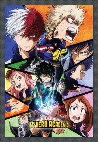 Framed Framed Characters Mosaic - My Hero Academia