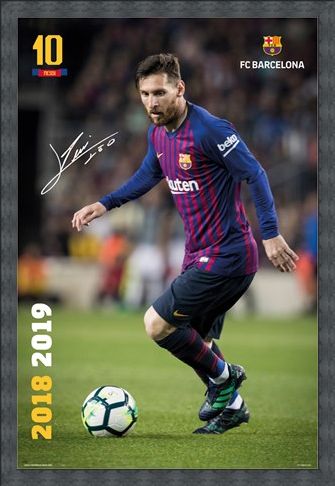 Framed Framed Messi 18-19 - Barcelona FC