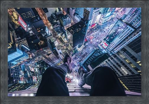 Framed Framed The City That Never Sleeps - On The Edge Of Times Square