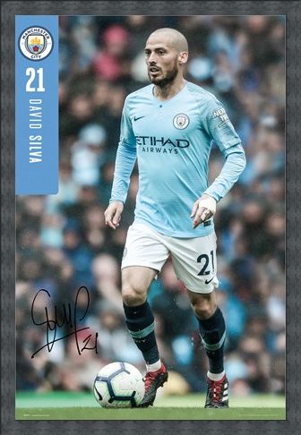 Framed Framed Silva 18-19 - Manchester City