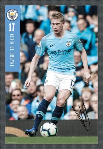 Framed Framed De Bruyne 18-19 - Manchester City