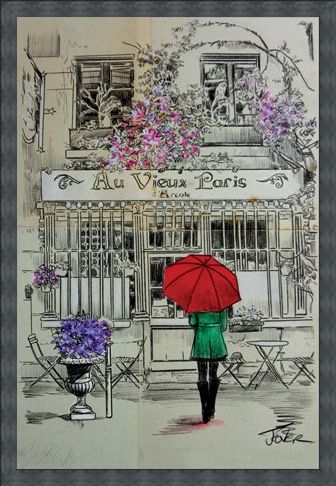 Framed Framed Au Vieux Paris - Loui Jover