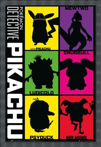 Framed Framed Silhouette - Detective Pikachu