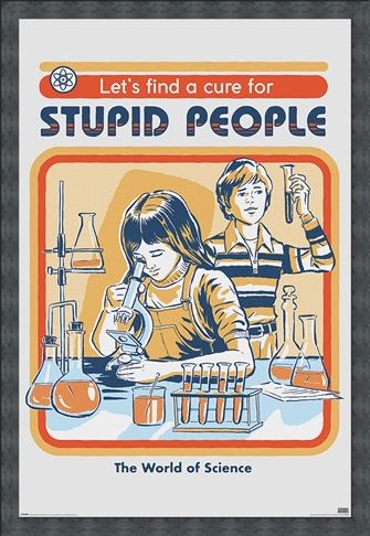 Framed Framed Let's Find A Cure For Stupid People - Steven Rhodes