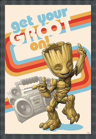 Framed Framed Get Your Groot On - Guardians Of The Galaxy