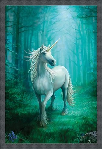 Framed Framed Forest Unicorn - Anne Stokes