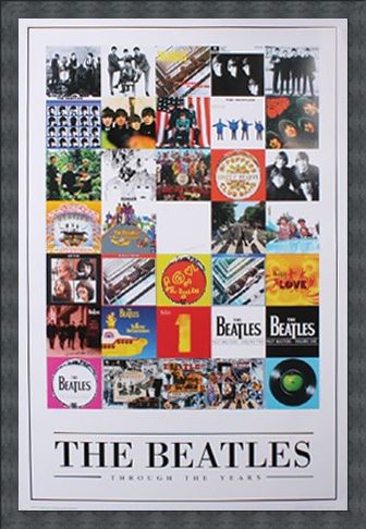 Framed Framed Album Cover Montage - The Beatles