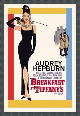 Framed Framed Audrey Hepburn stars in Breakfast at Tiffany's - Breakfast at Tiffany's