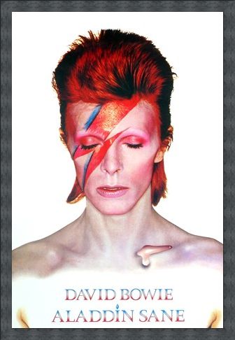 Framed Framed Aladdin Sane Album Cover Art 1973 - David Bowie Album Covers