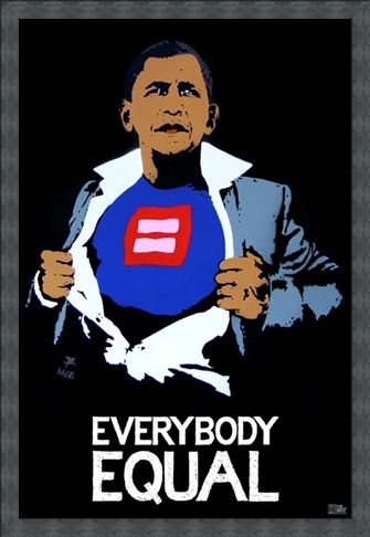 Framed Framed Everybody Equal - Obama