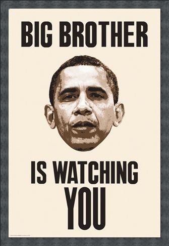 Framed Framed Big Brother Is Watching You - Obama