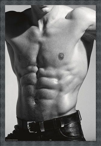 Framed Framed Tantalising Torso - Buff in Black and White
