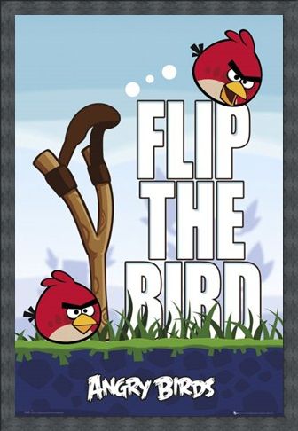 Framed Framed Flip the Bird - Angry Birds
