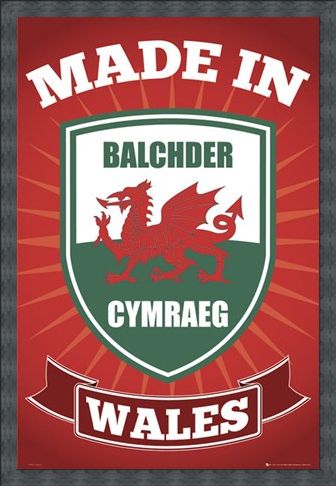 Framed Framed Made in Wales - Welsh Pride