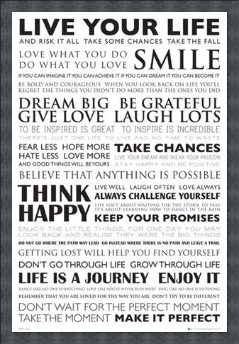 Framed Framed Dream Big - Think happy and Smile