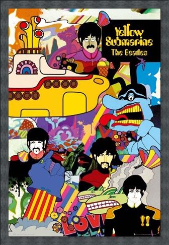 Framed Framed Yellow Submarine Collage - The Beatles