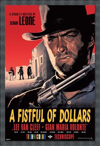 Framed Framed Sergio Leone Classic - A Fistful of Dollars