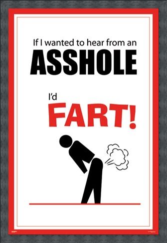 Framed Framed If I Wanted To Hear From An Asshole - I'd Fart