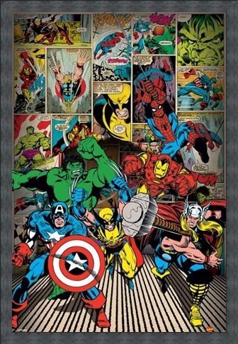 Framed Framed Here Come The Heroes - Marvel Comics
