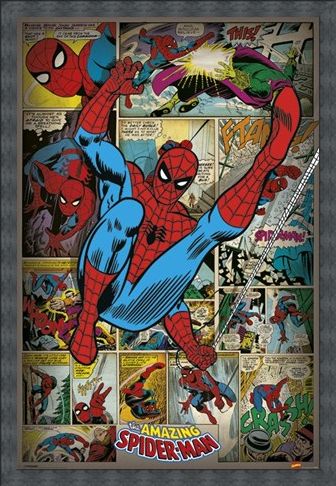 Framed Framed Retro Spiderman Compilation - Marvel Comics