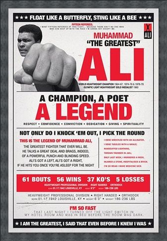 Framed Framed A Champion, A Poet, A Legend - Muhammad Ali