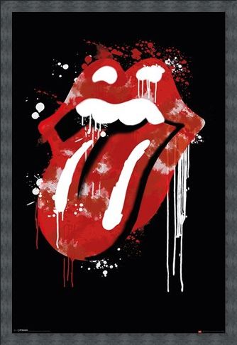 Framed Framed Graffiti Lips - The Rolling Stones